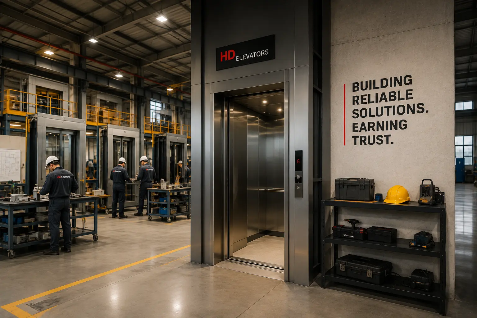HD Elevators quality installation work